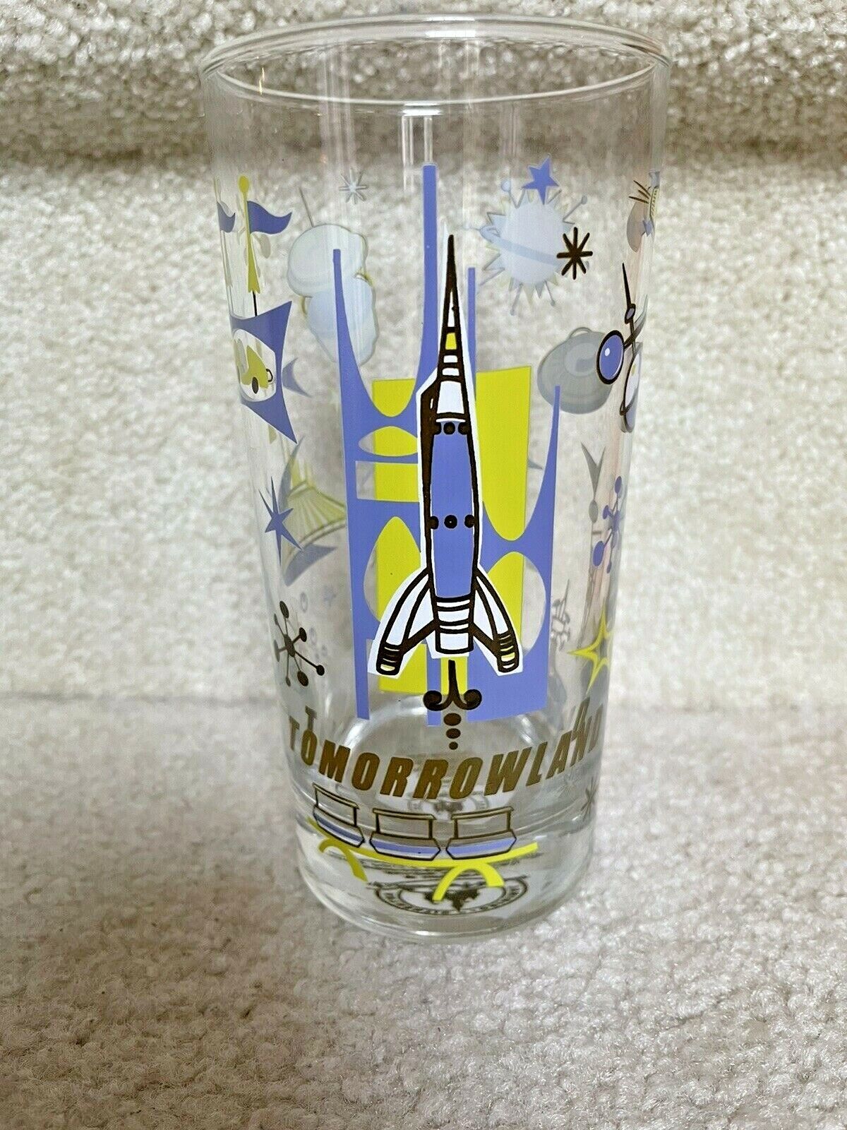 Tomorrowland Disneyland/World Space Mountain Submarine Voyage Glass Tumbler Cup 