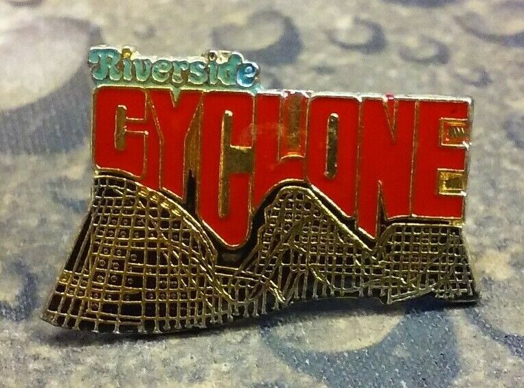 Riverside Cyclone Roller Coaster pin badge 