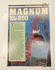 Magnum XL-200 Cedar Point Ohio Roller Coaster Ride Spec Sheet Fact Card picture