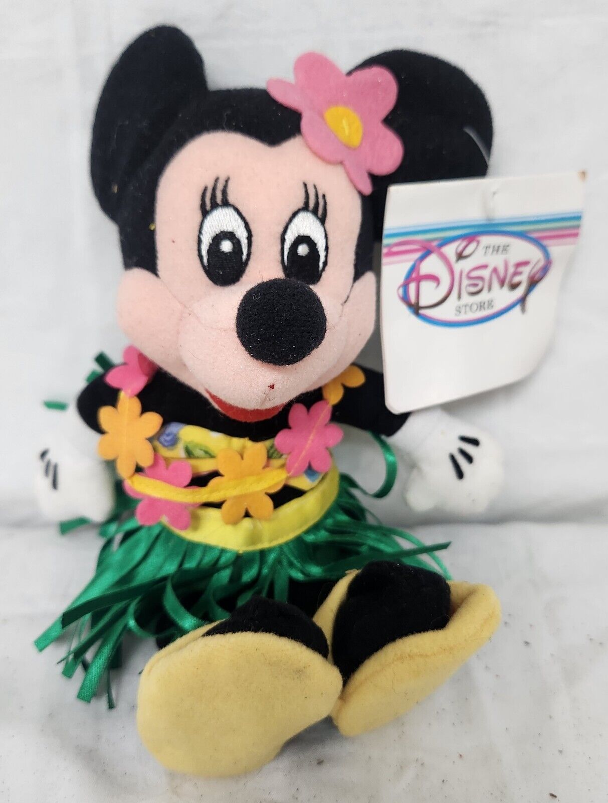 Hula Minnie Mouse Mini Bean Bag Disney Store Plush Nwt