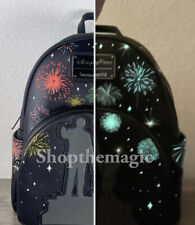 Disney Parks 100th Partners Mickey Walt Fireworks LighUp GITD Backpack Loungefly picture