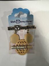 WALT DISNEY WORLD EST. OCTOBER 1,1971 Large Mickey Ear Golden Dangle Pin Rare picture