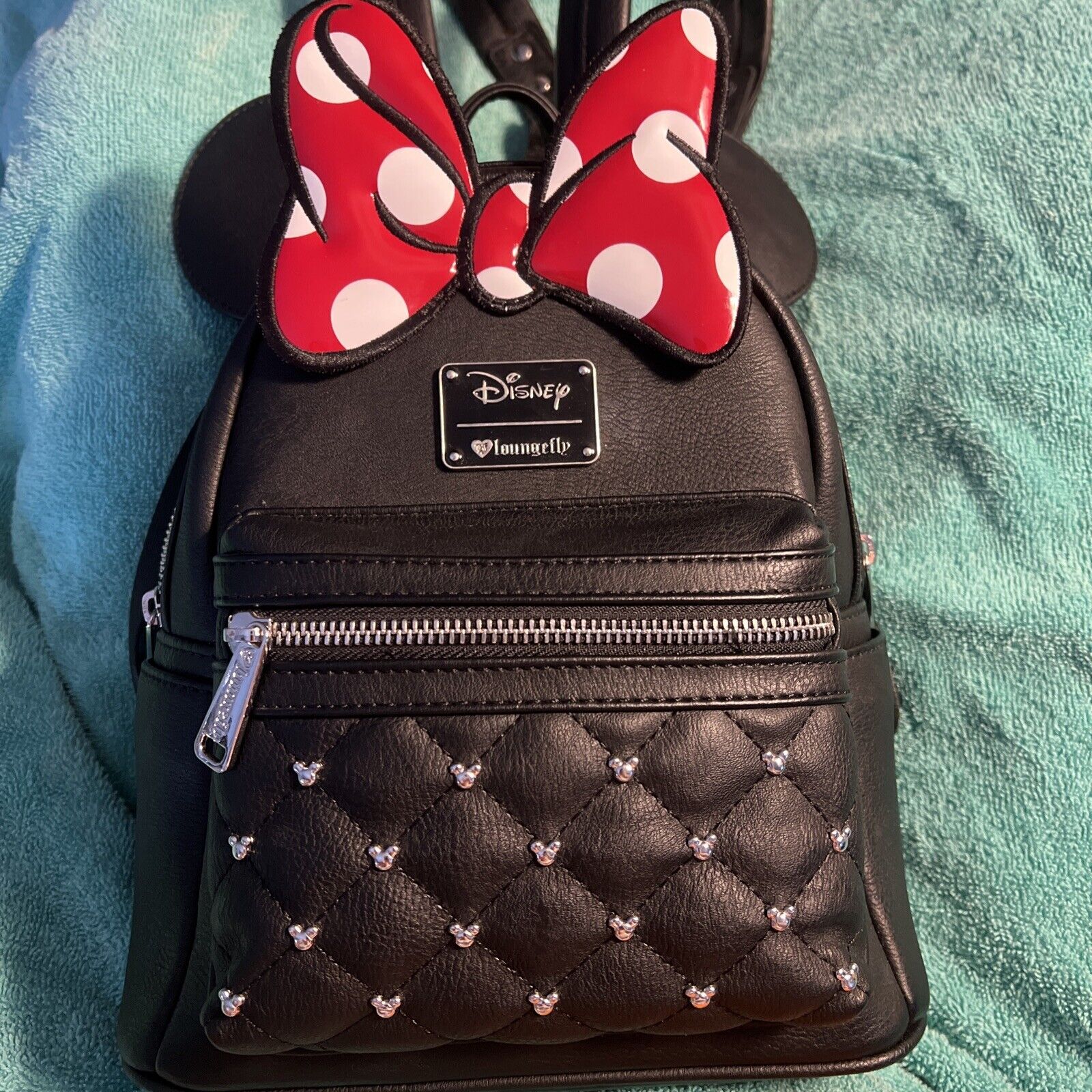 Vintage Disney Minnie Mouse Mini Backpack Loungefly 11” Tall X 9” Wide