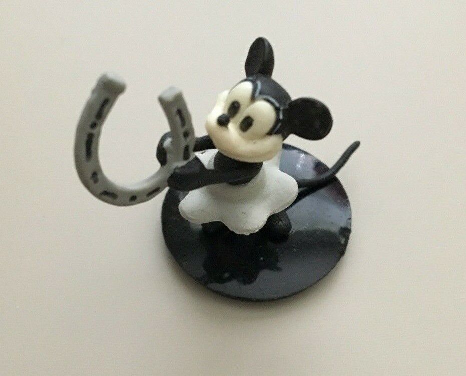 Disney Black & White Minnie Mouse Mini Figure Toy Gashapon Choco Party Tomy 122