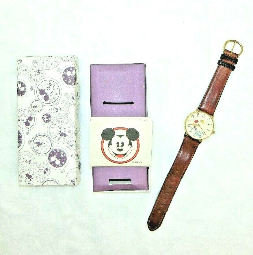 Disney Pocahontas Challenge Watch Brown Leather Band Fossil DS 260 USED READ