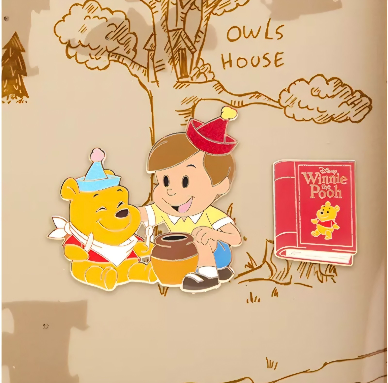 Disney Winnie The Pooh Christopher Robin Hundred Acre Wood 2 Pin Set ...