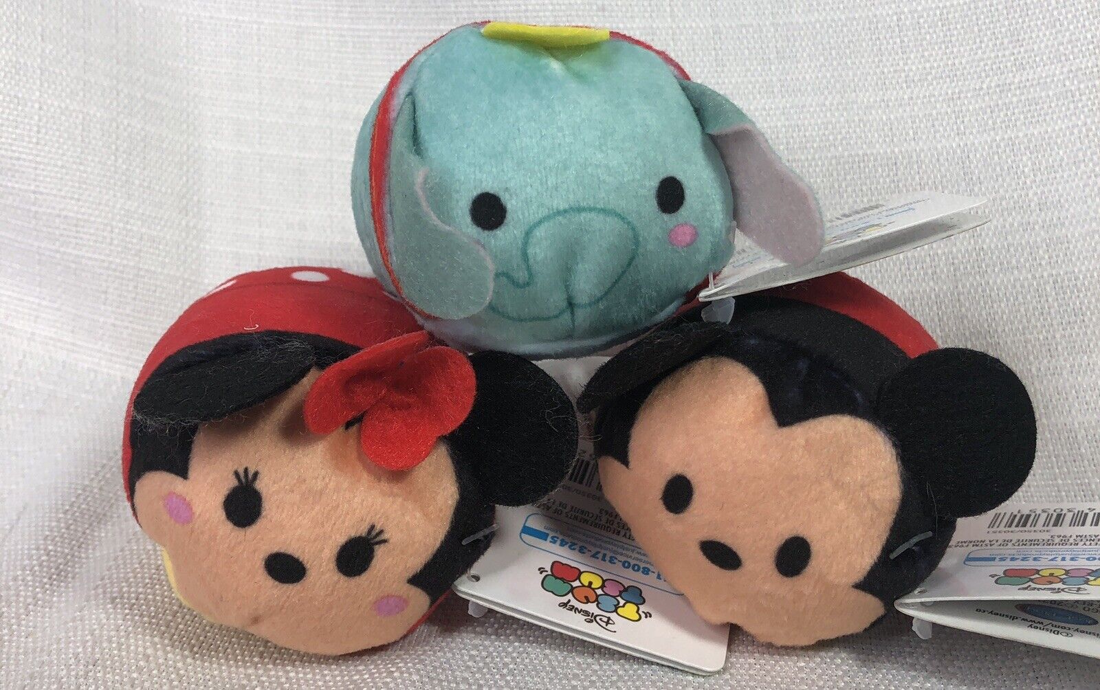 Tsum Tsum Disney Lot Minnie Mouse Mickey Dumbo Elephant Plush Stuffed Animals
