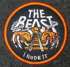 The Beast I Rode It Wood Roller Coaster Kings Island Park Souvenir Round Patch picture