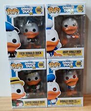4 Funko Pops ~ Donald Duck 90th Anniversary - 1938, Angry, Dapper, Heart Eyes picture