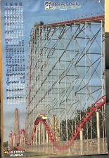 1998 Dorney Park Steel Force Roller Coaster Calendar Poster Allentown PA picture