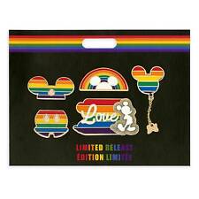 Disney Parks Rainbow Pride Collection Mickey Mouse Love Pin Set Limited New picture