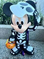 🎃2023 Disney Parks World Mickey Mouse Skeleton Halloween Popcorn Bucket IN HAND picture