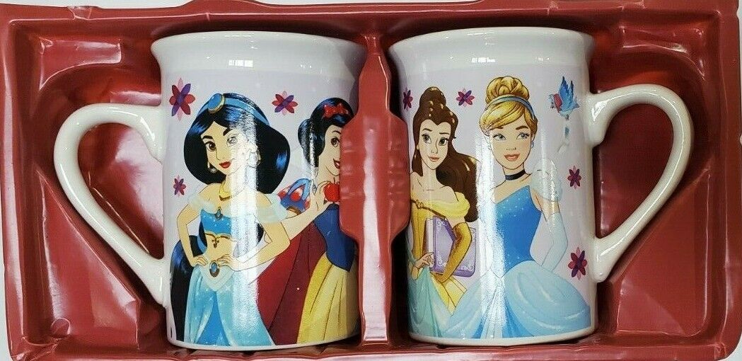 Disney Princess Mug Set Hot Cocoa Coffee 8 oz - Set of 2