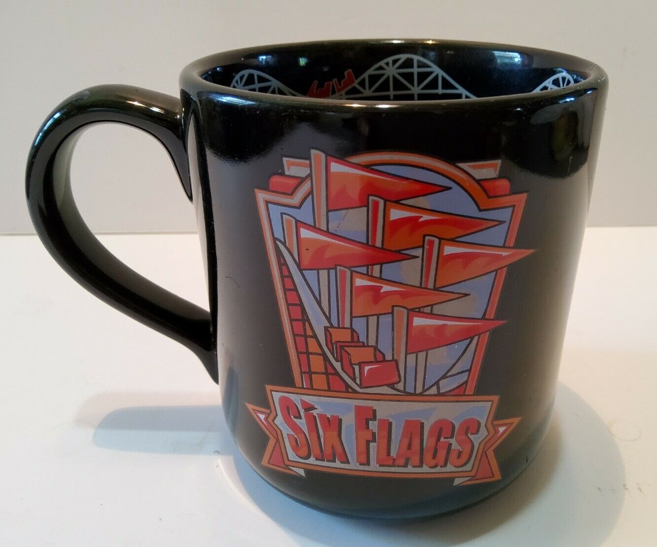 Six Flags Amusement Park Roller Coaster Coffee Cup Tea Mug 2000 