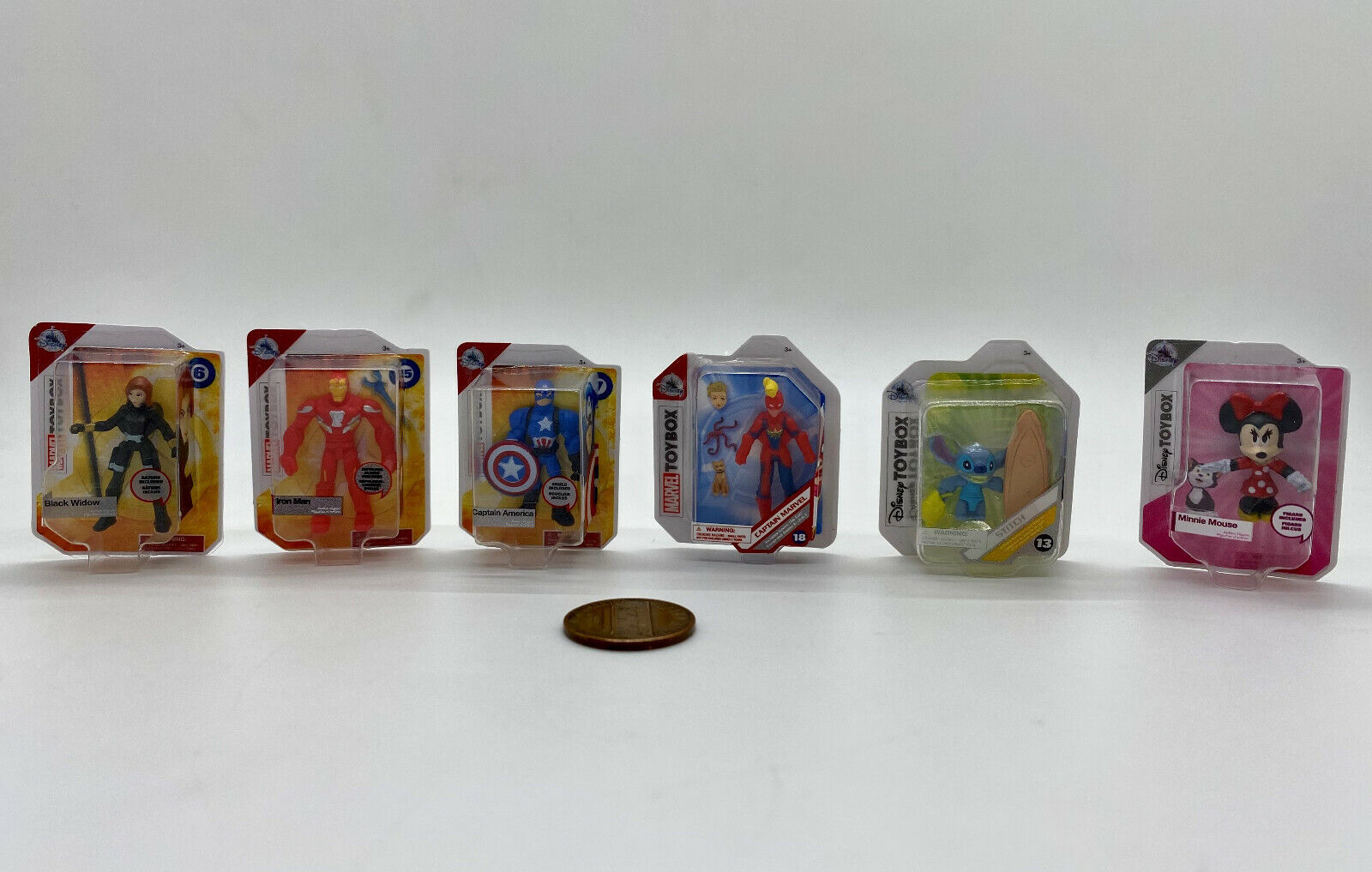 Zuru Mini Brands DISNEY STORE Toy Box Lot Complete Set (6) Marvel-Stitch-Minnie+