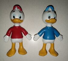 Vtg Disney Huey and Dewey Bendable Figures Donald Duck's Nephews, 3.25