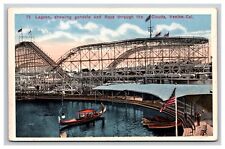 Roller Coaster And Gondolas, Venice California CA Postcard picture