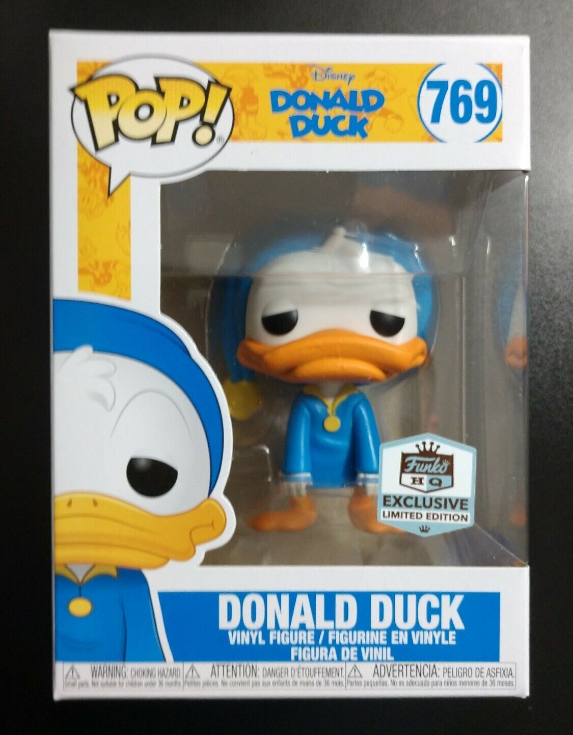Funko Pop Donald Duck #769 in Pajamas Shop Exclusive In Pop Protector