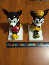 JAPANESE 🏯 Vintage Mickey Mouse And Mini Mouse HAND MADE IN JAPAN See Photos  picture