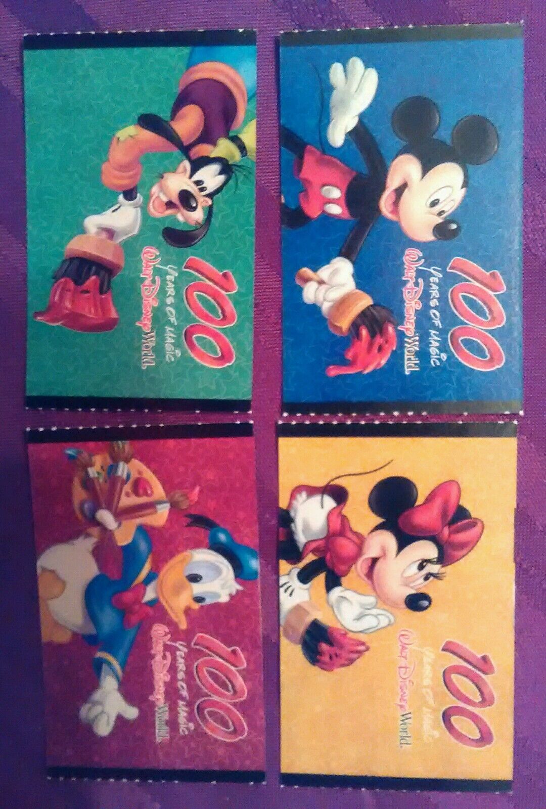   DISNEY  VINTAGE TICKETS  100 YEARS  4  MICKEY MOUSE park collector tickets