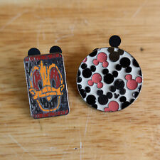 Donald Duck Tiki 2014 & 2010 Hidden Mickey Pins with Original Mickey Mouse Backs picture