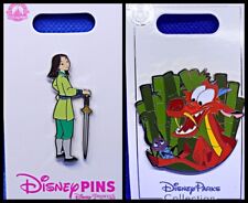 Disney Parks 2 Pin Lot Mulan Princess + Mushu dragon - NEW picture