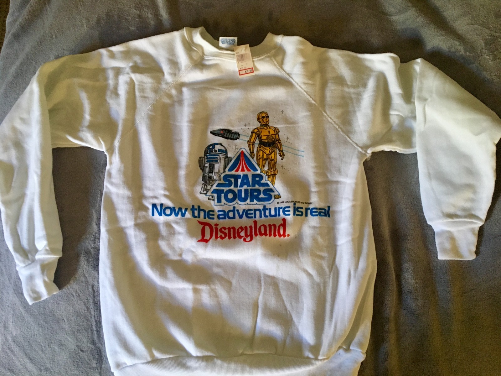Vintage Disney Disneyland Star Tours Sweatshirt 1986 Brand New 