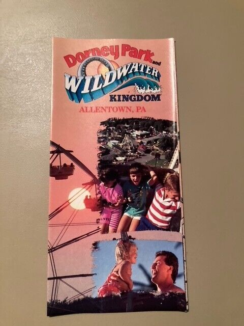 VINTAGE 1990 Dorney Park Allentown amusement park brochure guide roller coaster
