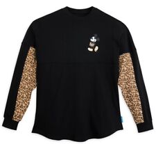NWT Walt Disney World Spirit Jersey Adult XL Black Animal Kingdom Leopard Mickey picture