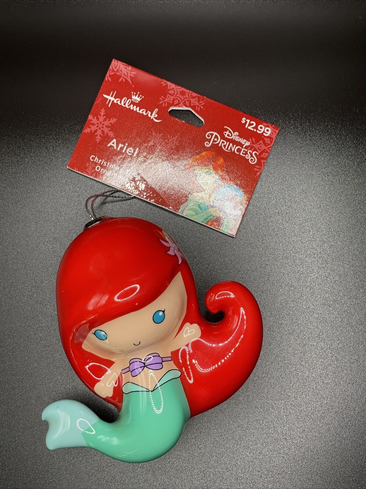 Disney Princess Ariel Little Mermaid decoupage decopage Hallmark Ornament