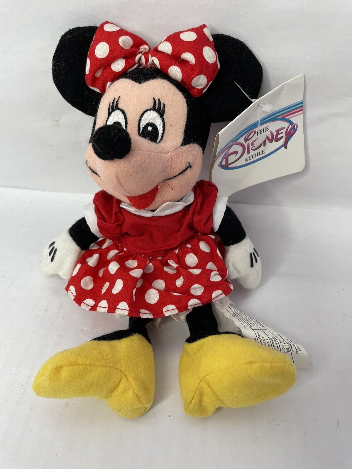 Disney Store Minnie Mouse Red Dress Mini Bean Bag Plush with Tags