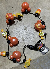 Disney Mickey Mouse Pumpkin Ears Light Up Necklace Halloween Candy Corn picture