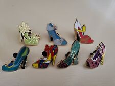 Disney Pin Princess High Heels Shoes Set of 7 picture