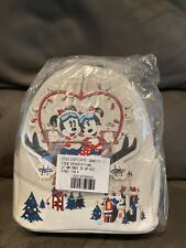 Loungefly Disney Parks Mickey and Minnie Mouse Holiday Mini Backpack - Christmas picture
