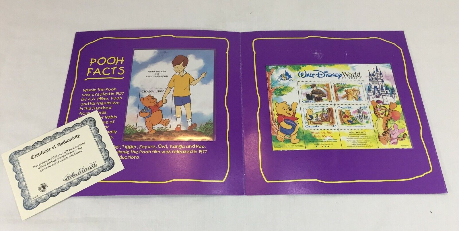 DISNEY Winnie The Pooh Official Government Postage Stamps Canada Ghana Collector