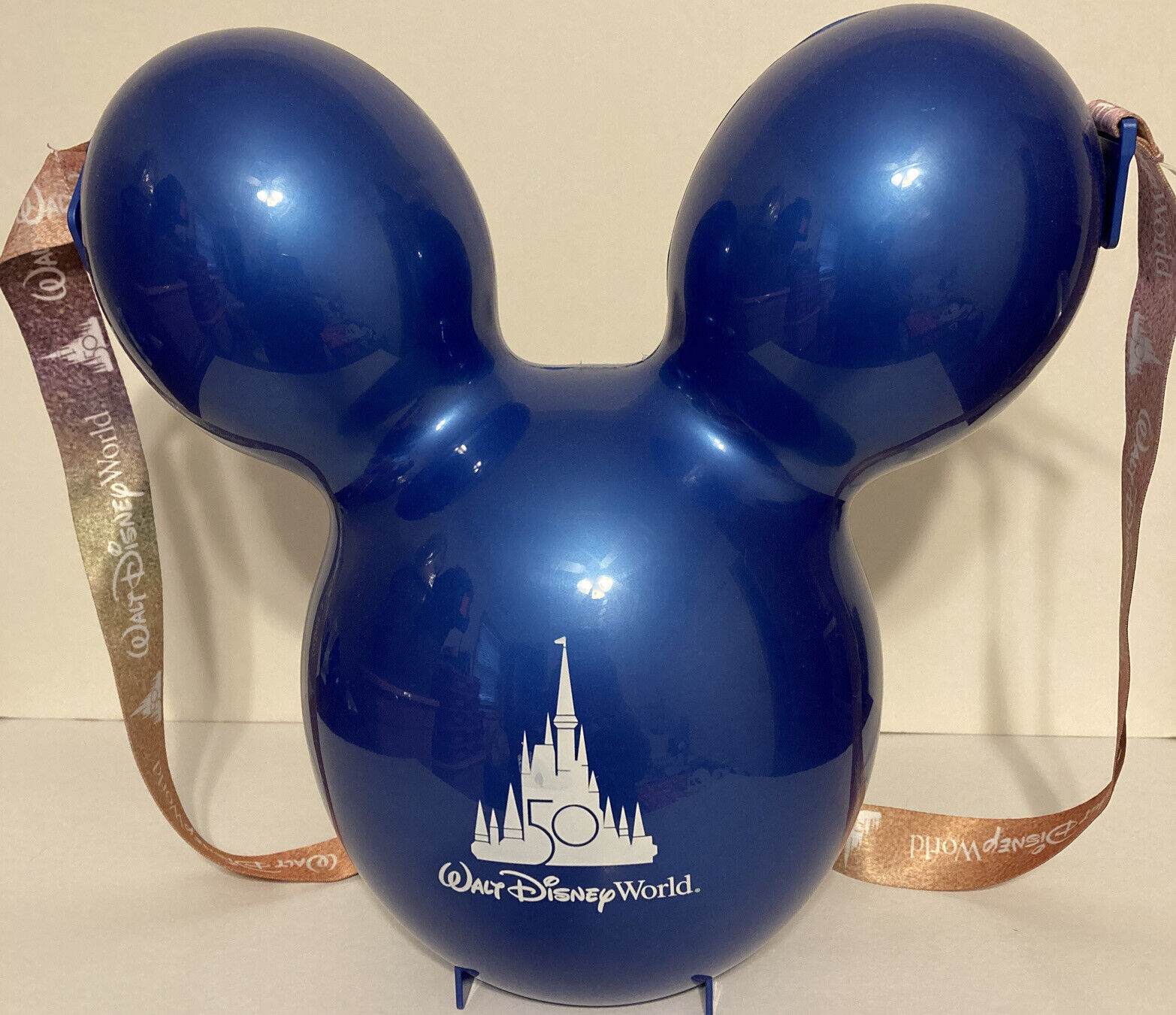 Walt Disney World 50th Anniversary Blue Balloon Popcorn Bucket 