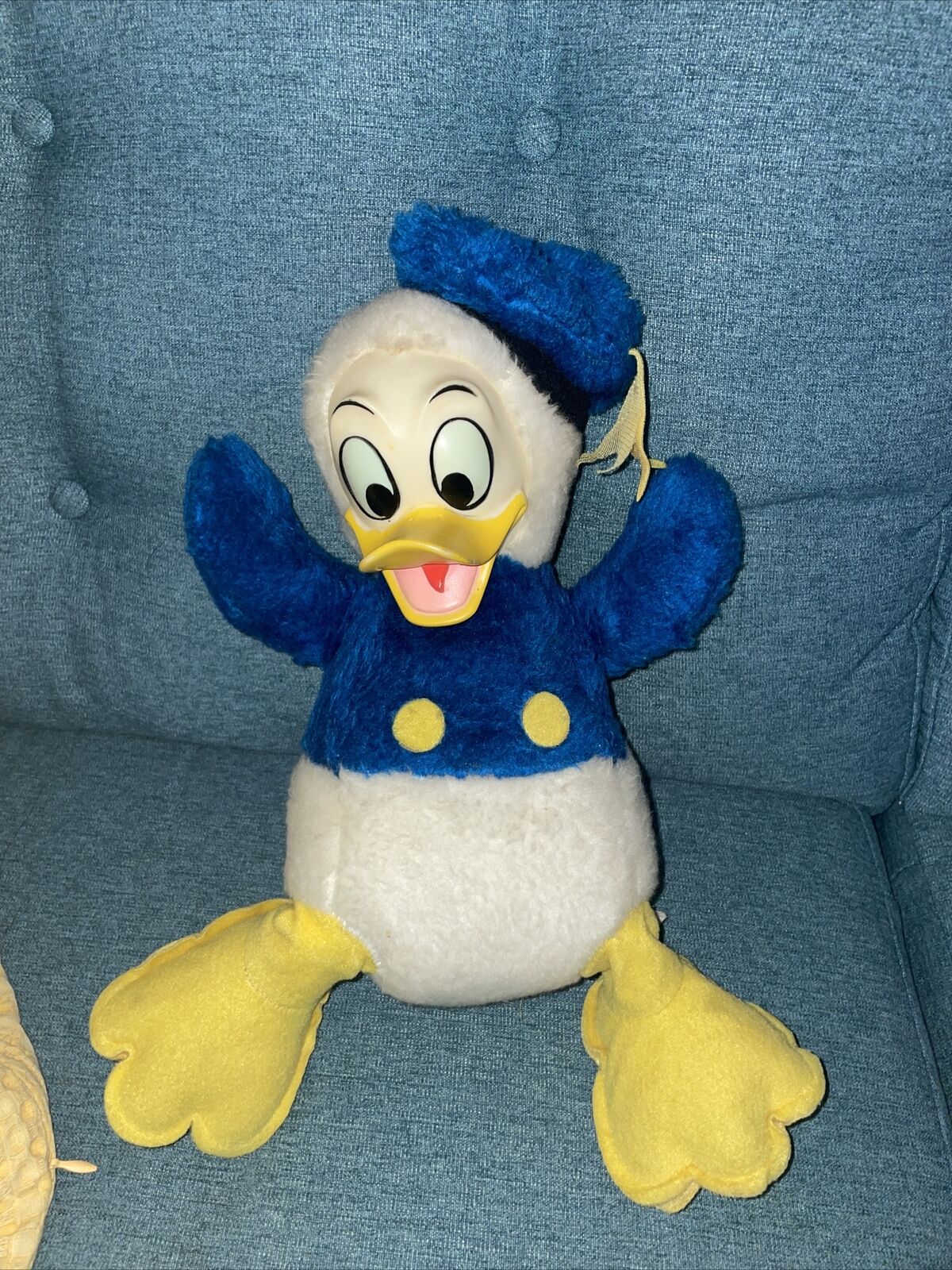 Walt Disney Stuffed Donald Duck Plush Toy Made in California USA 1950s 1960s MCM