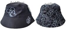 Disney Parks Mickey Mouse Allover Reversible Black Adult Bucket Hat picture