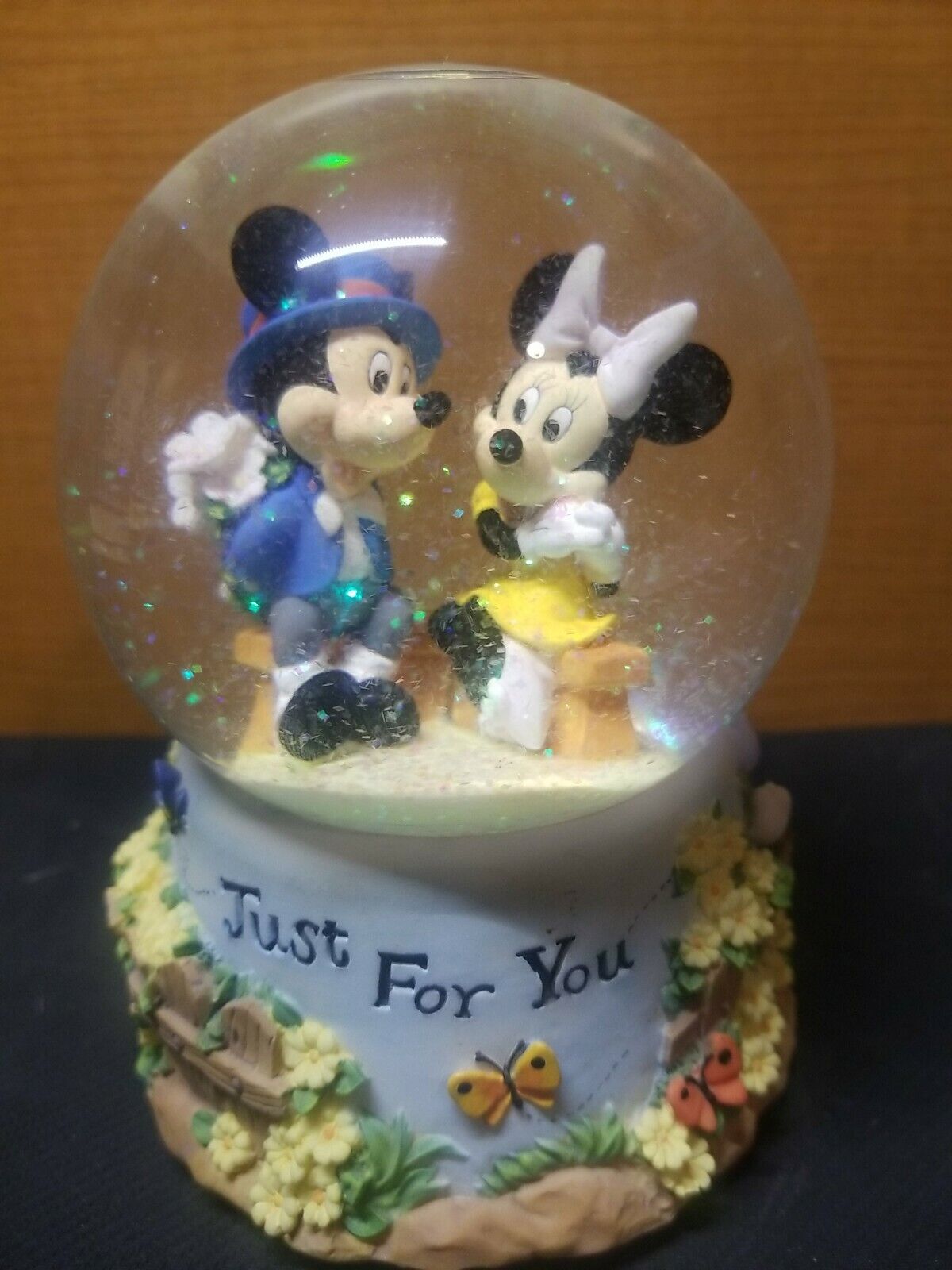 Disney Mikey and Minnie Enesco Musical Snow Globe “just for you”