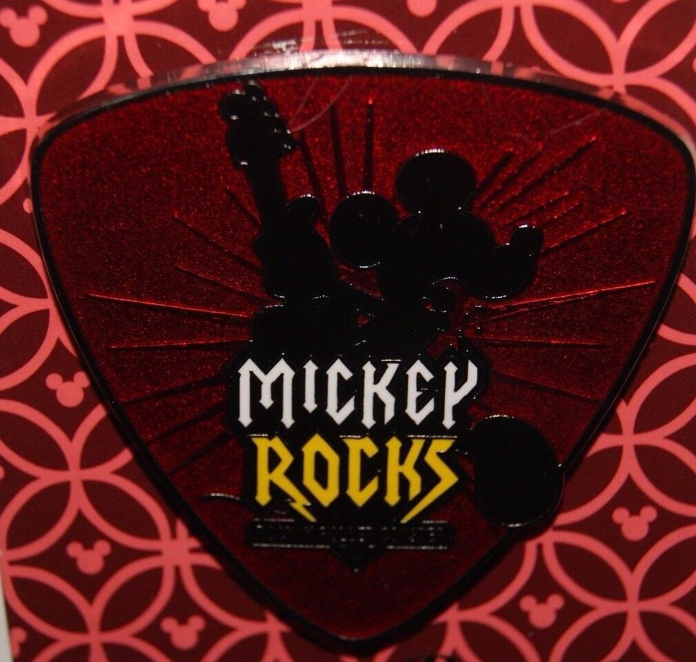 Disney WDW Rock \'N Roller Coaster Mickey Rocks Guitar Pick Pin 