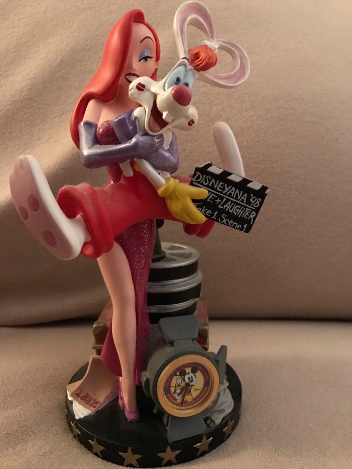 Disneyana 1998 convention -Jessica & Roger Rabbit clock limited edition ...