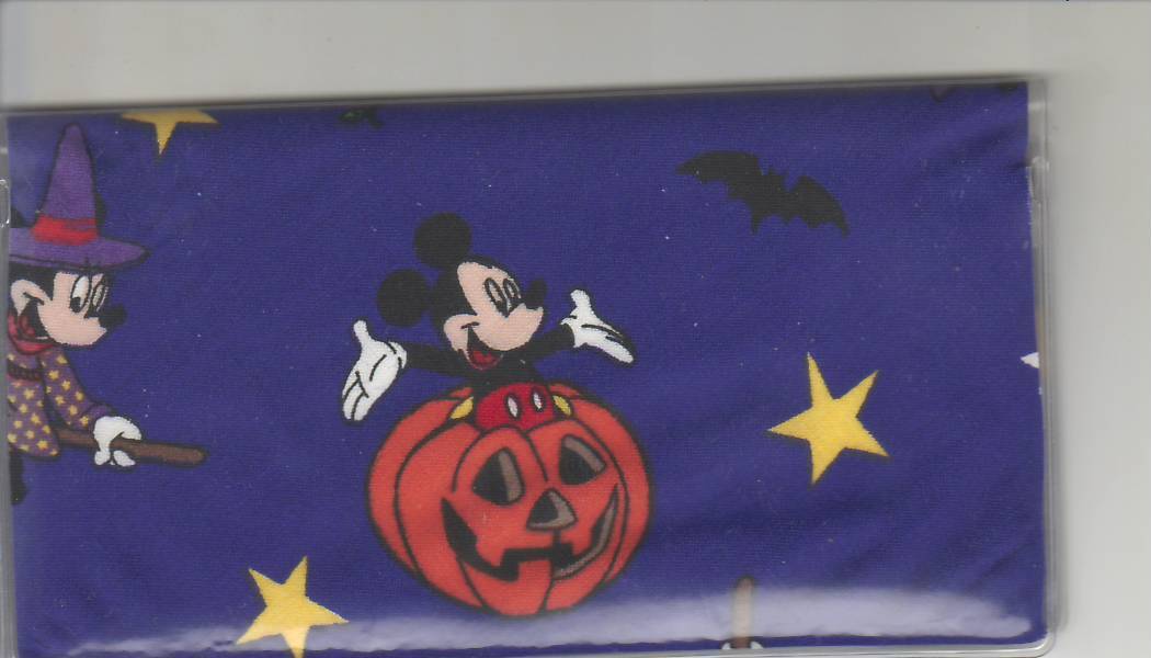 MICKEY MOUSE CHECKBOOK COVER HALLOWEEN FABRIC