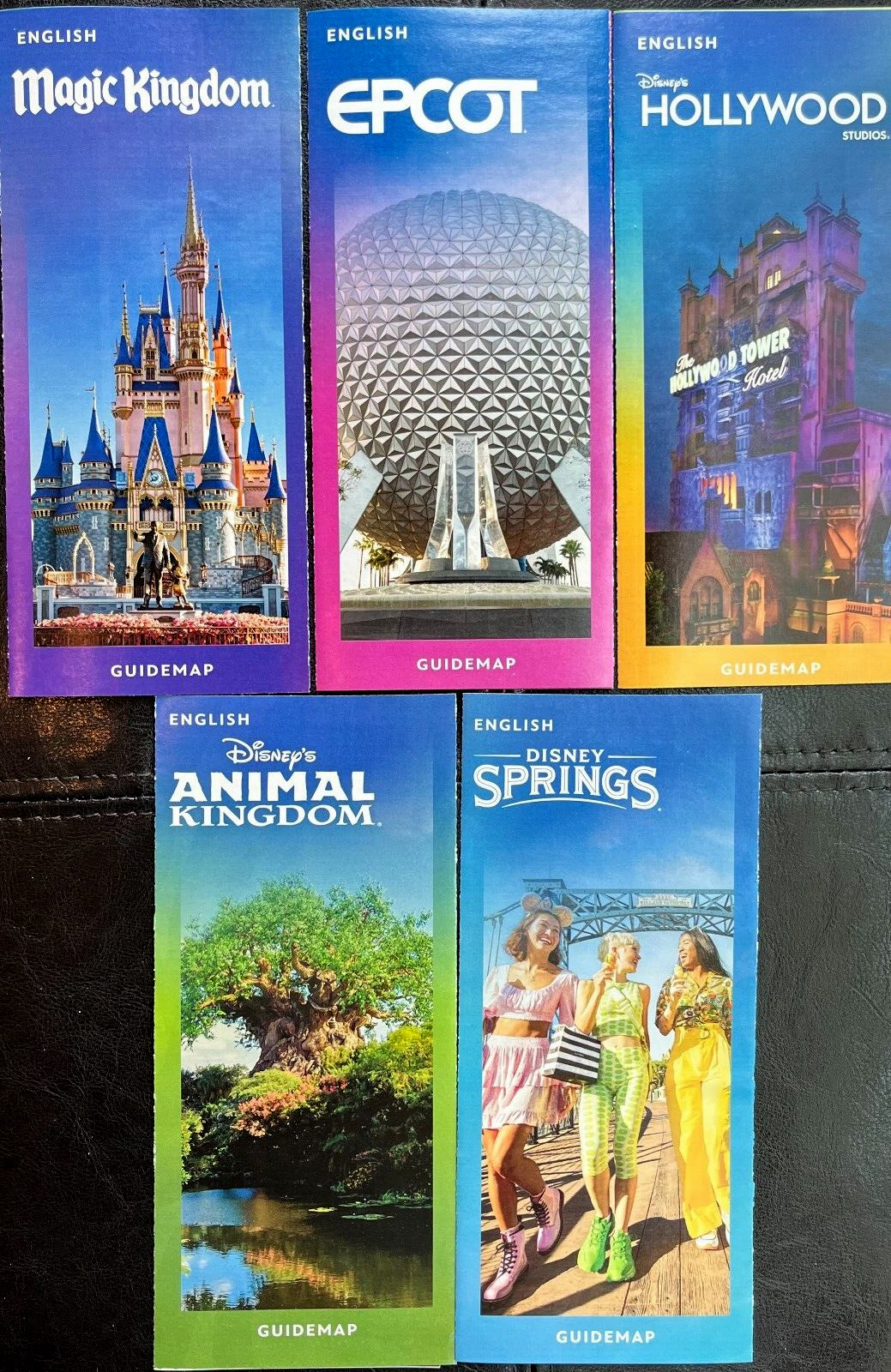 NEW 2023 Walt Disney World Theme Park Guide Maps 5 Maps - Newest Available 