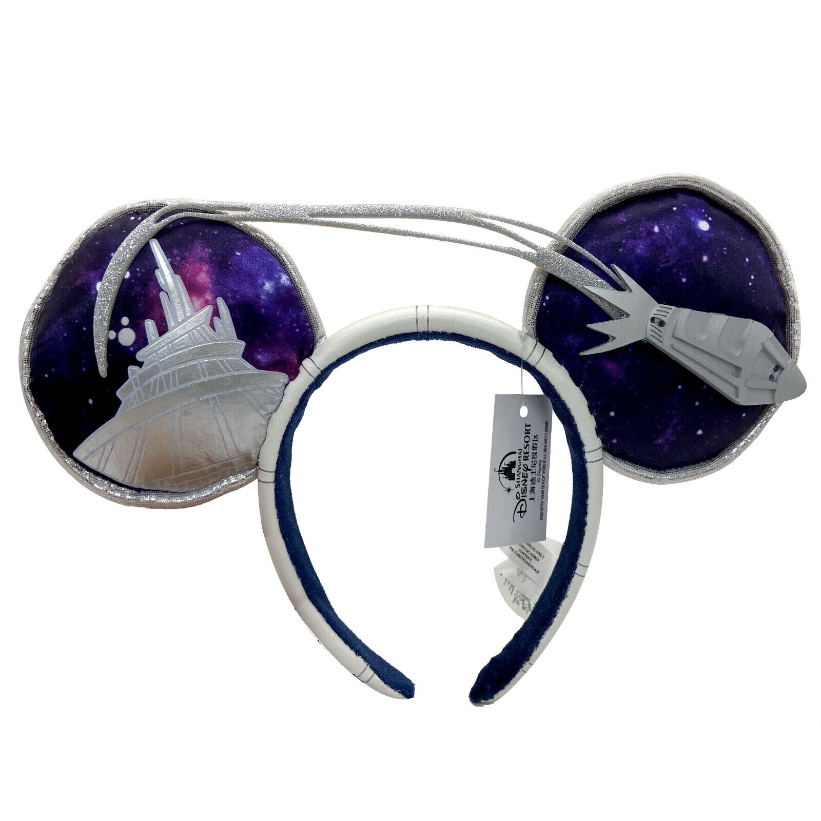 Disney-Parks Mickey Mouse Main Attraction Space Mountain Ears Headband New 2022