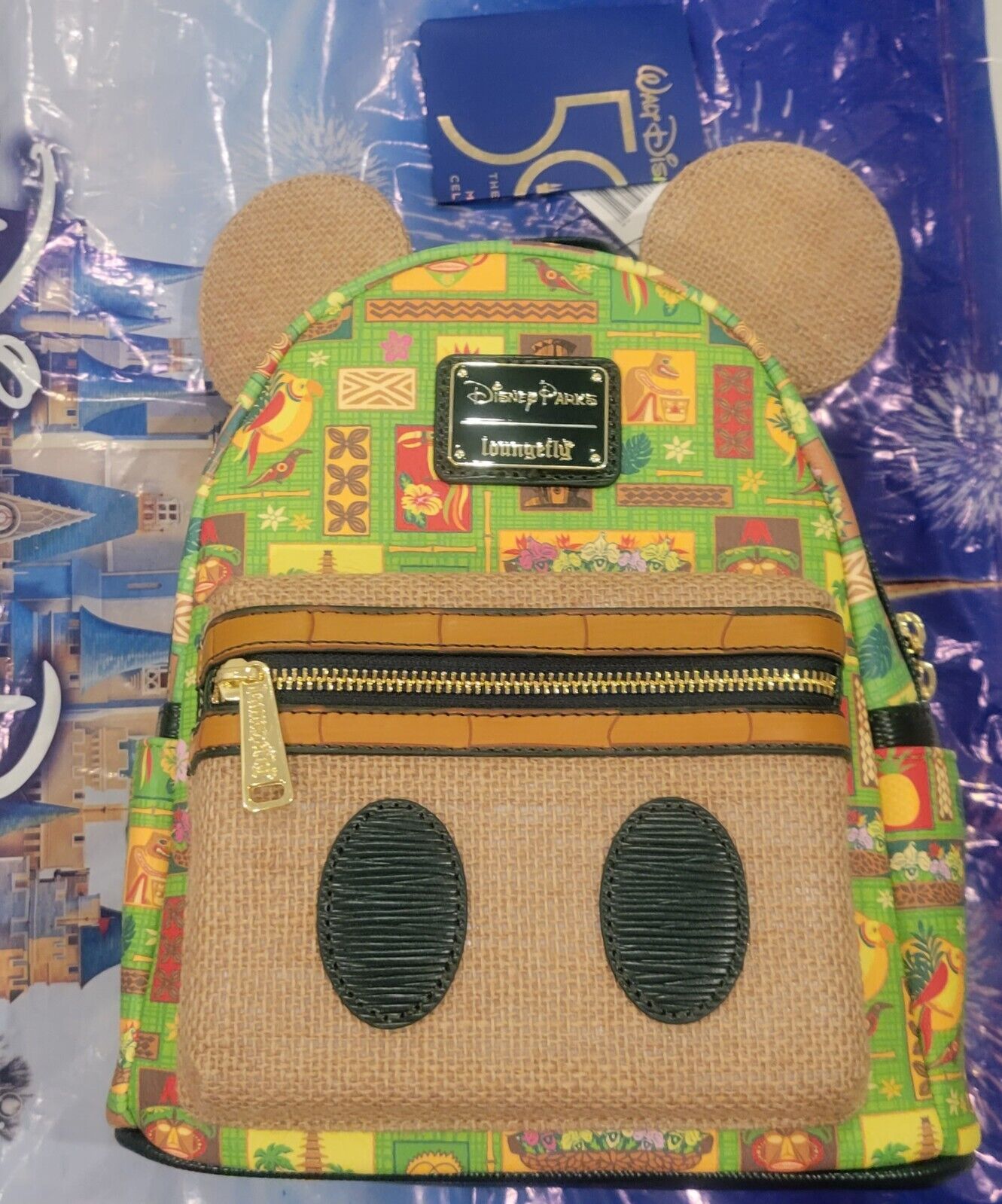 disney mickey mouse main attraction enchanted tiki room loungefly mini backpack
