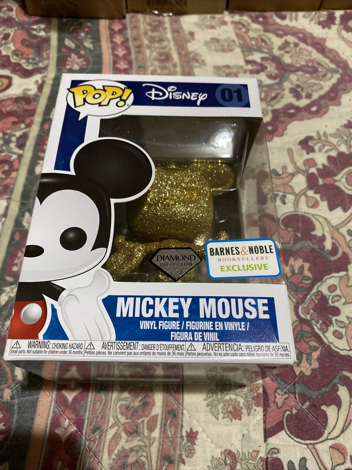 Funko Pop Disney Mickey Mouse #01 Vinyl Gold Collector Diamond Exclusive