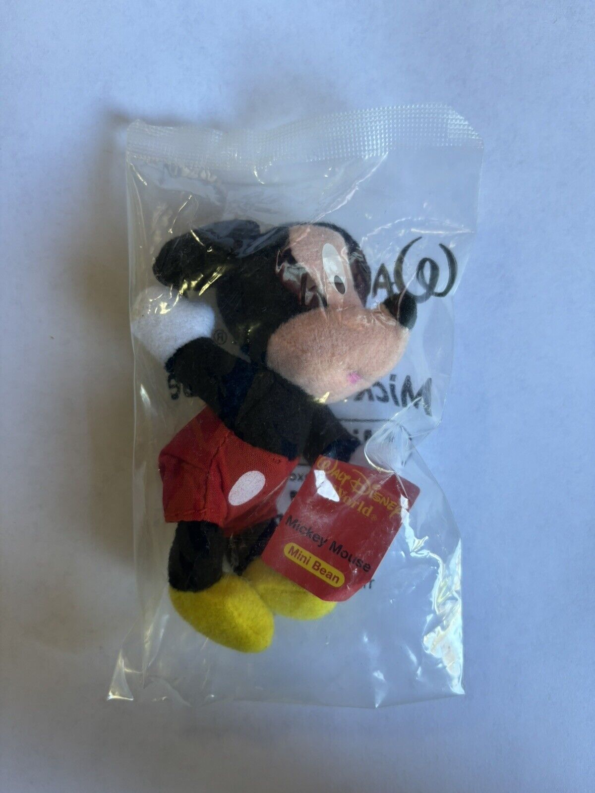 Kellogg Toy Mickey Mouse Mini Bean 2001 Sealed In Bag