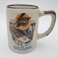 Shock Wave Six Flags Over Texas Collectible Mug Vintage Roller Coaster Cup picture