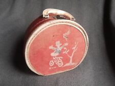 Rare Vintage 1950s Neevel Walt Disney Donald Duck Childs Round Red Travel Case  picture