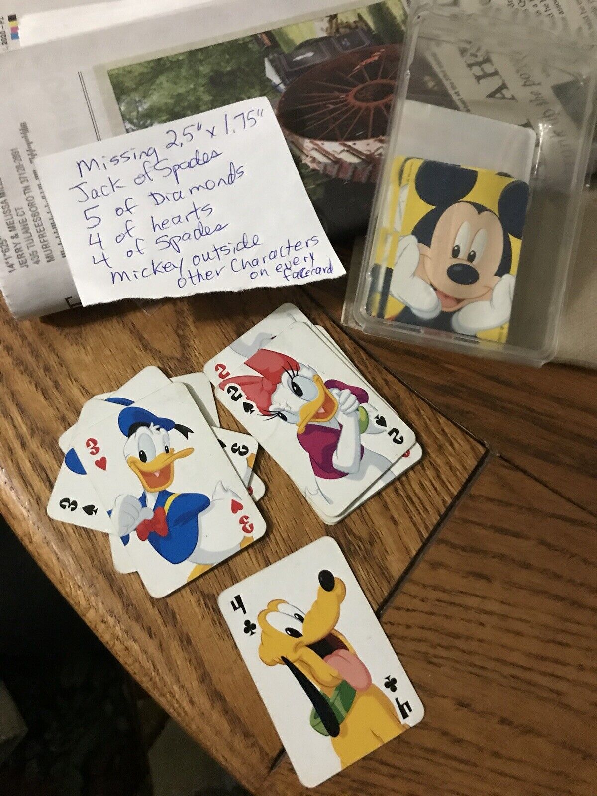 Disney Mickey Mouse Playing Cards Mini Deck 2.5